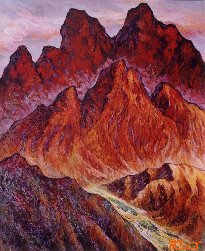火洲七月（布面油画）100×81cm