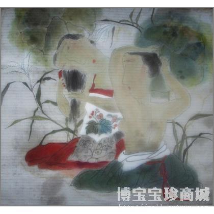 李垚 紅鴛綠鴦 类别: 国画人物作品